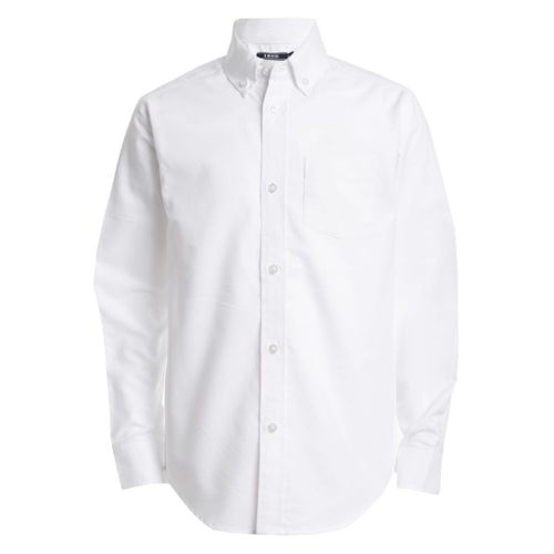 Camisa IZOD para niño talla 10 US blanca Oxford con cuello de botones