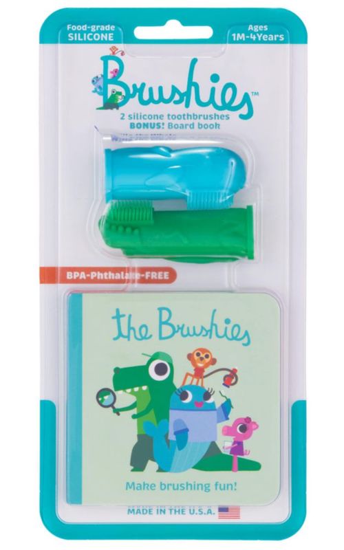 Set de 2 cepillos de dientes The Brushies y libro de cuentos