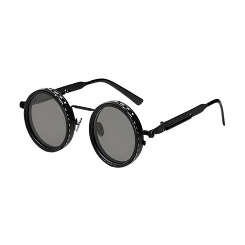 Lentes De Sol Polarizadas Redondas Uv400, Color Negro