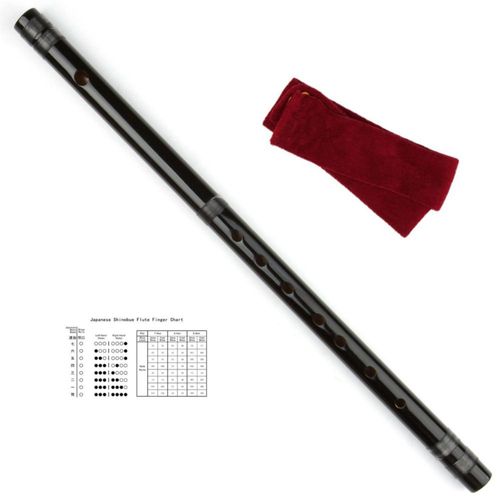 Flauta Shinobue SUTILA 7/8 Hon de bambú artesanal negra