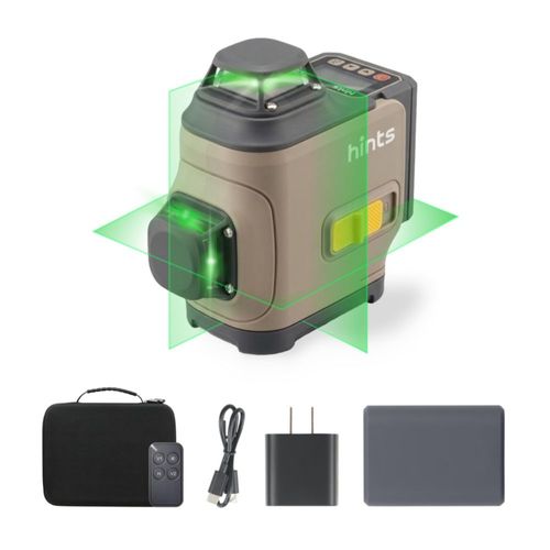 Nivel láser Hints 3x360° 30 m ±3 mm IP54 con control remoto