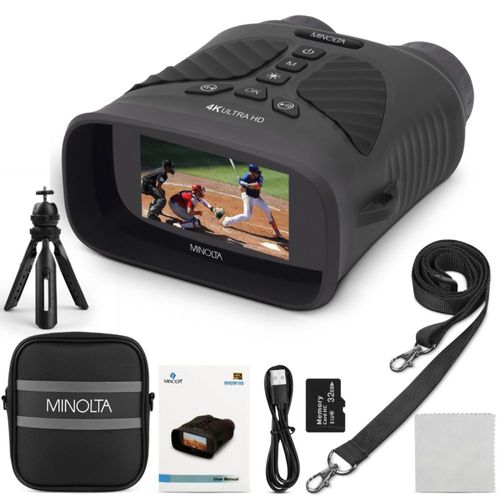 Monocular Minolta 10x25 con Visión Nocturna Digital 4K
