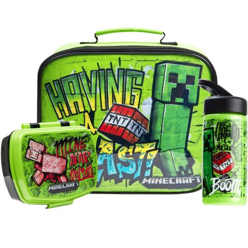 Set de loncheras Minecraft 3 piezas a prueba de fugas 590 ml