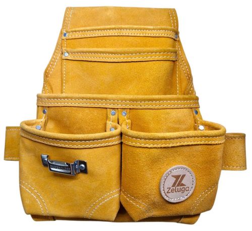 Bolsa de Herramientas Zeluga 20-563 de Cuero Amarillo 5 Bolsillos