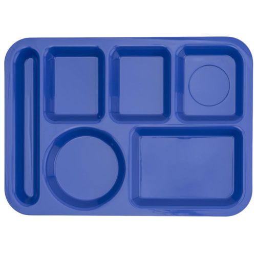 Bandeja GET 35 cm x 25 cm de plástico con 6 compartimentos (paquete de 12)