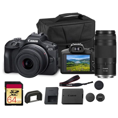 Cámara Canon EOS R100 24.2MP APS-C 4K Kit de doble lente