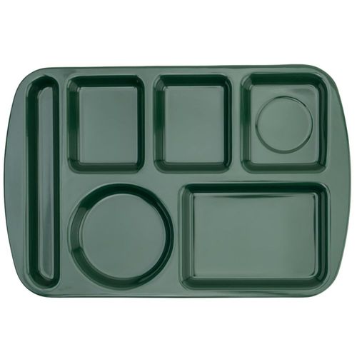 Bandejas GET 37 cm x 25 cm Verde 6 Compartimentos Pack de 12