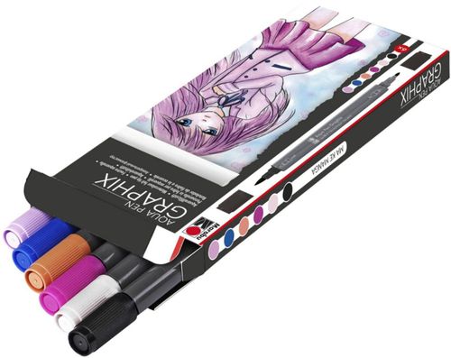 Pluma de pintura Marabu Multi - Pack de 6