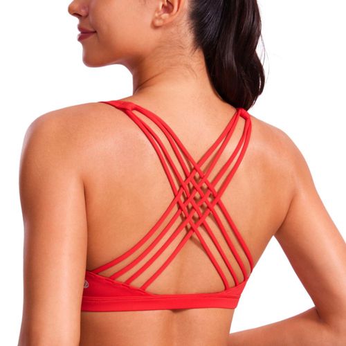 Sostén Deportivo CRZ YOGA Naked Feeling Sin Aros con Relleno Rojo Intenso M