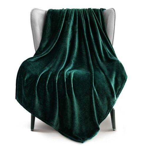 Manta Exclusivo Mezcla XL 127x178 cm Suave y Cálida Verde Bosque