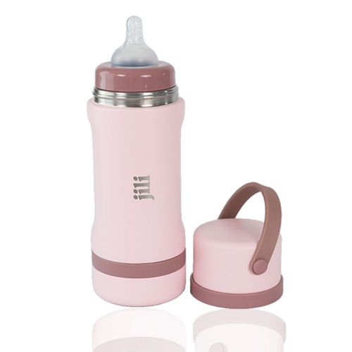 Biberón Jili 240 ml Rosa Aislado de Acero Inoxidable