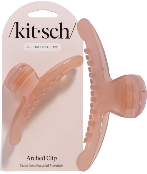 Pinza para el cabello Kitsch grande color rosa suave 1 pieza