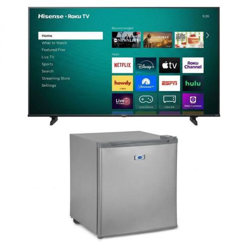 Hisense 58QD50R 58" Smart TV QLED 4K Roku + FRIGOBAR CUORY SHTF46LP 1.6 PIES DE 46L 127V PLATA