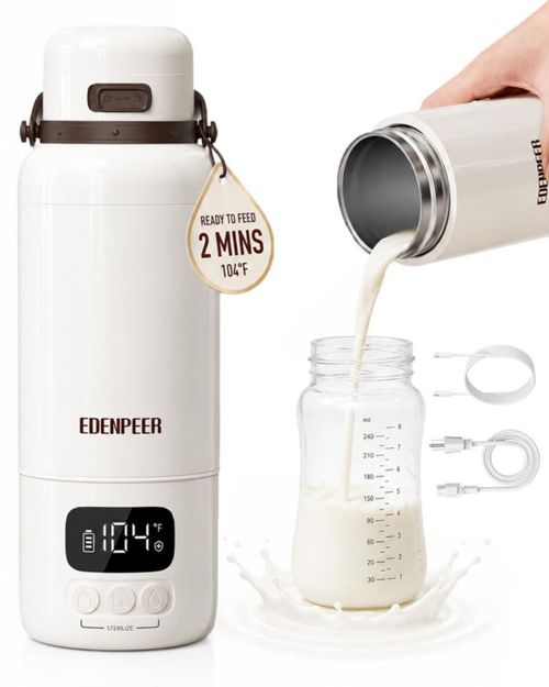 Calentador de biberones EDENPEER 500 ml sin cable 12500 mAh
