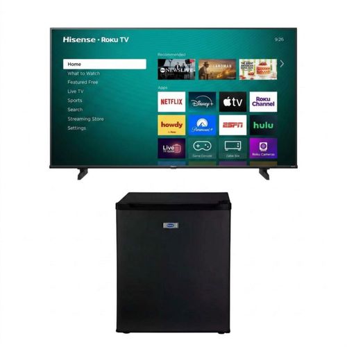Hisense 58QD50R 58" Smart TV QLED 4K Roku +FRIGOBAR CUORY SHTFB46LN DE 1.6 PIES DE 46L 127V NEGRO