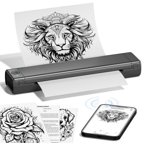 Impresora Itari M08F inalámbrica para plantillas de tatuaje