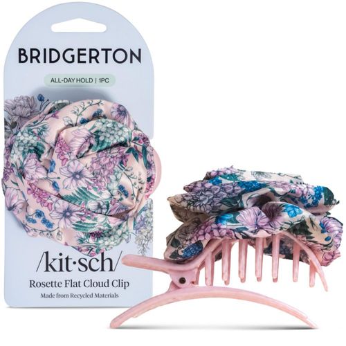 Pasador plano de roseta de satén Kitsch Bridgerton (tamaño mediano)