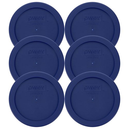 Tapa Pyrex azul para 2 tazas pack de 6 libre de BPA