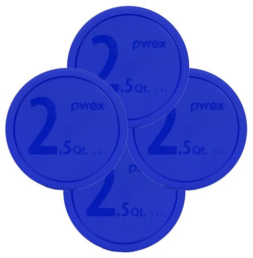 Tapas para cuencos de mezcla Pyrex 24 L paquete de 4 azul fabricado en EE. UU