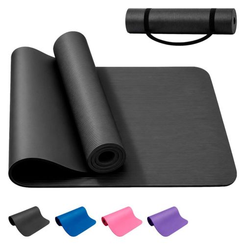 Tapete Para Yoga Alta Densidad 10mm Negro