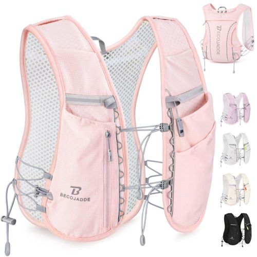 Chaleco de Hidratación para Mujer 5L BECOJADDE - Ligera y Transpirable para Trail Running, Maratón, Senderismo y Ciclismo