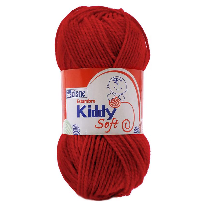 Bolsa 6 Pzas Estambre Liso Brillante Kiddy Soft Rojo Cisne Coats