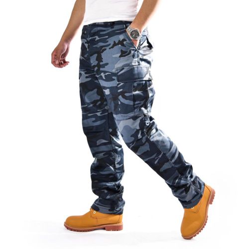 Pantalones Cargo BACKBONE XL Camuflaje Azul Medianoche