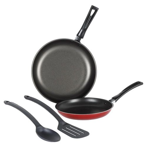 4 Pack de cocina y utensilios Deleite color Rojo con Antiadherente