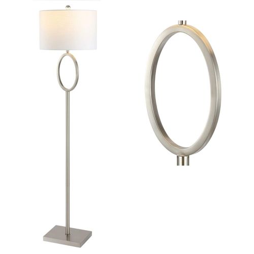 Lámpara de pie JONATHAN Y 150 cm metal LED níquel