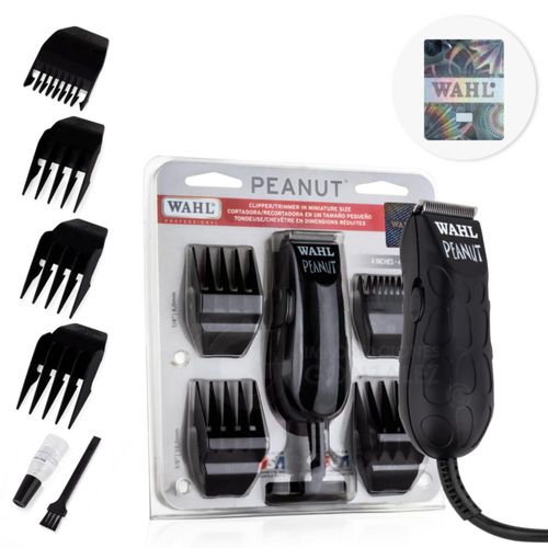 Máquina Recortadora Wahl® Professional Terminadora Peanut 8655-200  Trimmer Para Barberia Y Estética Incluye Peines Guía Color Negro