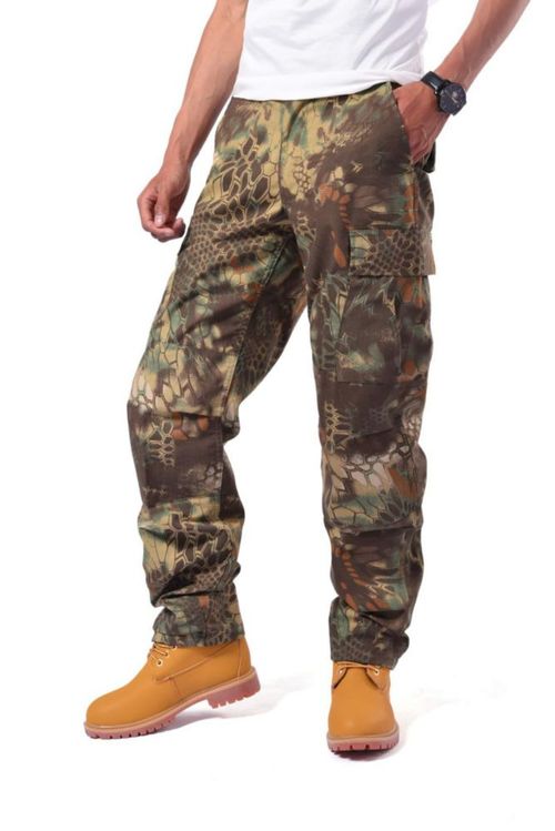Pantalones Cargo BACKBONE L Verde Camuflaje Python Ripstop