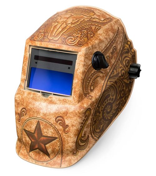 Casco de soldadura Lincoln Electric K4134-1 color marrón con ajuste de trinquete