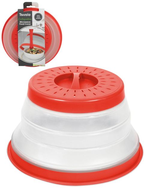 Tapa anti salpicaduras Tovelo plegable 21 cm rojo