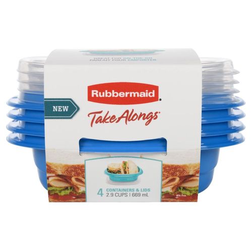 Contenedores de Almacenamiento de Alimentos Rubbermaid 660 ml 4 piezas