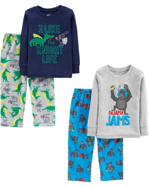Pijama Simple Joys de Carter's 2T - Conjunto de 4 piezas