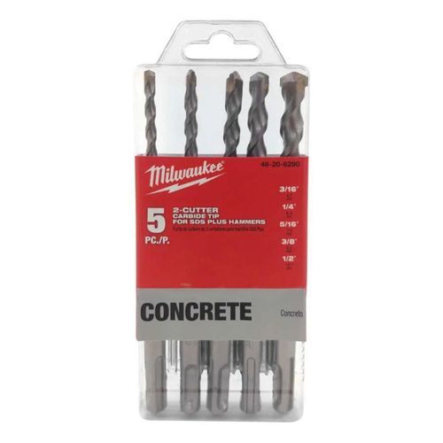 Juego Brocas de Carburo Concreto Milwaukee 48-20-6290 5pzs.