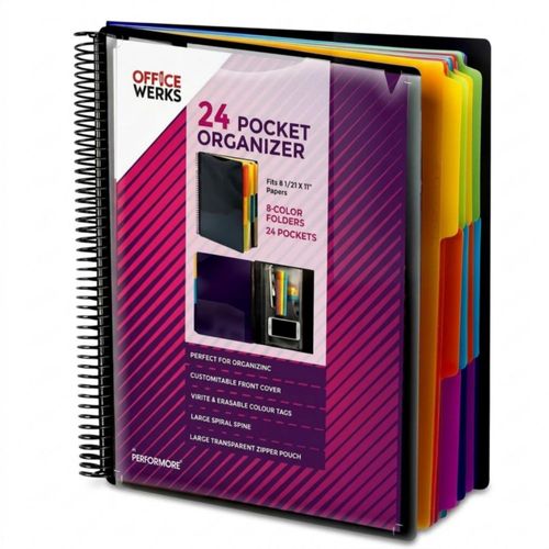 Organizador de proyectos Performore 24 bolsillos (tamaño carta)