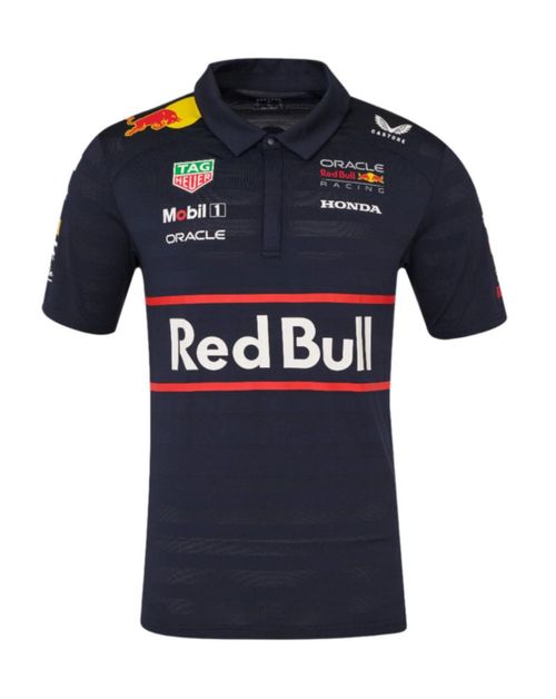 Camisa Polo Castore Red Bull Racing F1 Azul Marino de Manga Corta