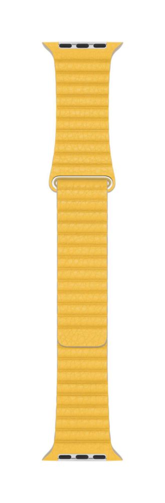 Correa de reloj Apple Leather Loop Meyer Lemon de 44 mm tamaño mediano