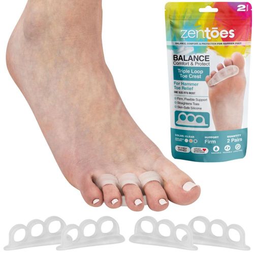 Separadores de dedos ZenToes Triple Loop Gel - Pack de 4