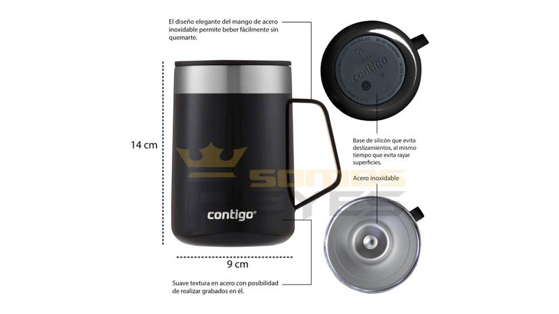 Taza Termica Termo Contigo Rambler + Tapa Caliente Frio 14oz negro