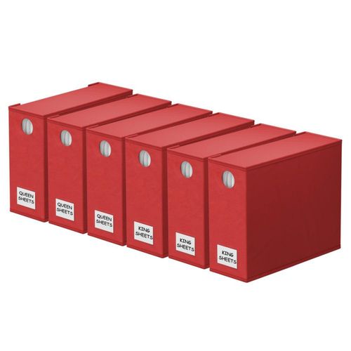 Organizador de sábanas SpaceAid 6 unidades rojo plegable