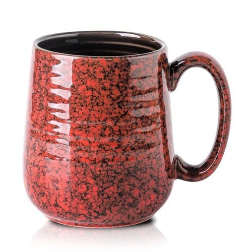 Taza de café HASENSE 568 ml de gres rojo apta para lavavajillas