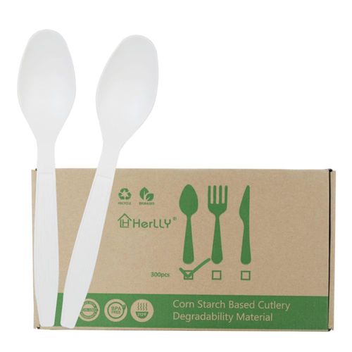 Tenedor HERLLY 300 piezas biodegradable 18 cm tamaño grande