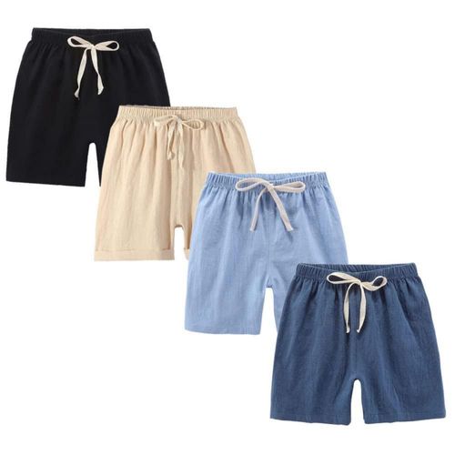 Pantalones cortos FedMois para niños de 6 años algodón pack de 4