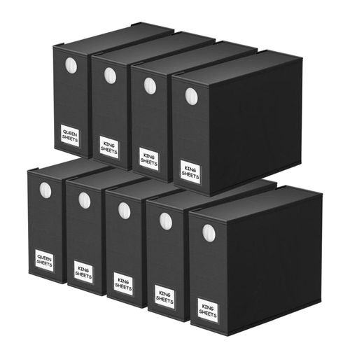 Organizador de sábanas SpaceAid 9 unidades plegable negro