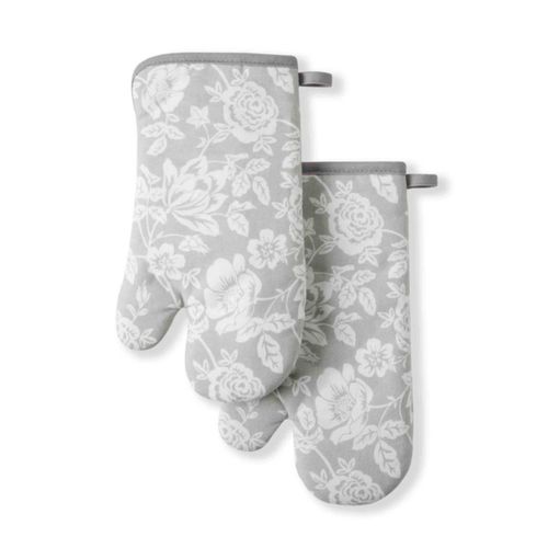 Manoplas de horno Martha Stewart 18 cm × 33 cm Gris 2 piezas