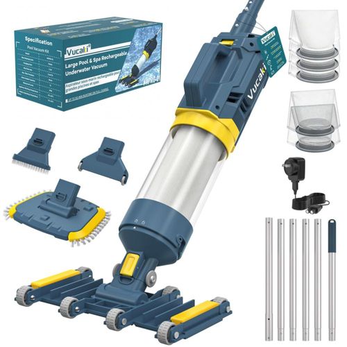 Aspiradora de Piscina PTZ 70 min 189 GPM Palo Telescópico de 130 cm