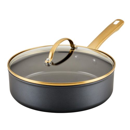 Sartén para saltear Farberware 3 L antiadherente negro y dorado