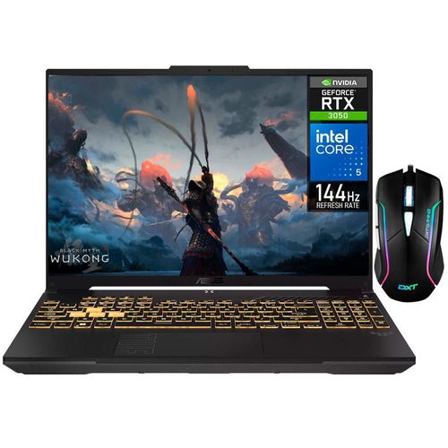 Laptop gamer asus tuf rtx 3050 core i5 24gb ssd 1tb mouse